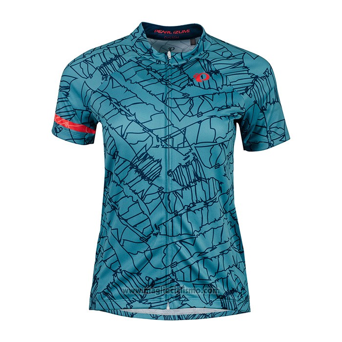 2022 Abbigliamento Ciclismo Donne Pearl Izumi Celeste Manica Corta e Salopette